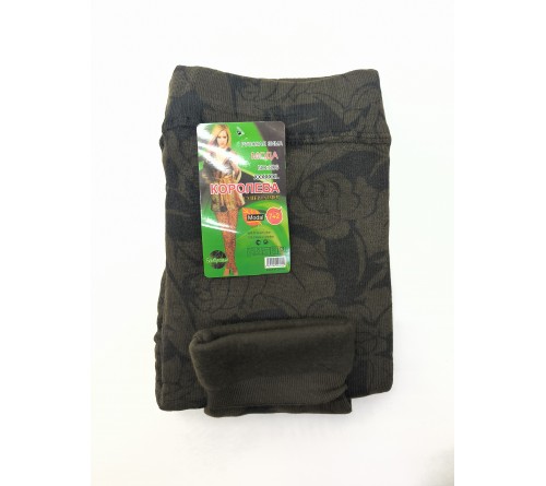 806 Гамаши 1-х шовн.с начес.КОРИЧНЕВ.  6Xl "КОРОЛЕВА"