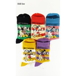 068 BW Носки женск.плотные DMDBS *Плуто+Микки Маус*