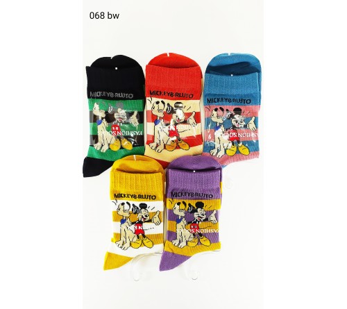 068 BW Носки женск.плотные DMDBS *Плуто+Микки Маус* 068 BW Носки женск.плотные DMDBS *Плуто+Микки Маус*
