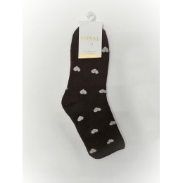 7002 Носки женск.махра сердечки б/резин. RONAL