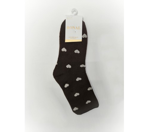 7002 Носки женск.махра сердечки б/резин. RONAL