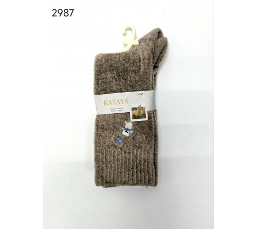 2987-1 Носки женск.шерсть ламы БАРХАТ   KATAY