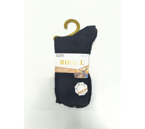 6800 Носки женск.оленья шерсть\каш  NEW   RONAL