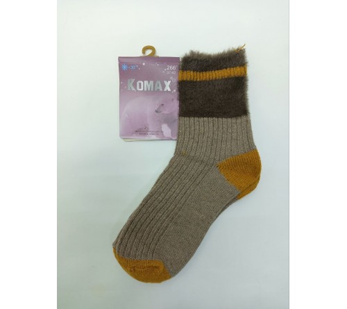 266 Носки женск.с опушкой козий пух КОМАКС