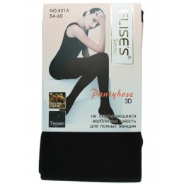821А  Колготки женск. Кашемир МЕХ \ТЕРМО! ELISES 54-60 р-р