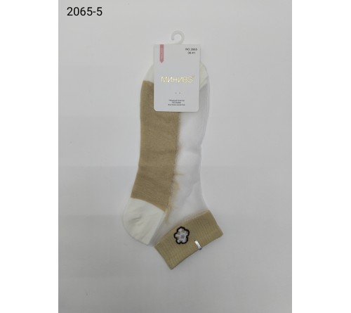 2065-5 Носки женск.сред.длинна х/б+капрон МИНИ