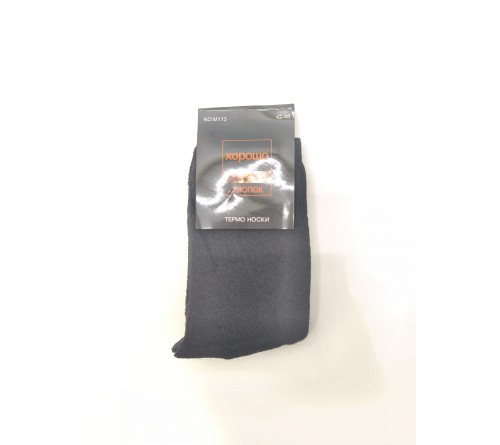 М113 Носки мужск.махра  ТЕРМО ОДНОТОННЫЕ 5 цв *ХОРОШО*