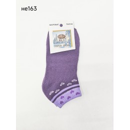 НЕ163  Носки женск укороч.махра Сердечки  BFL