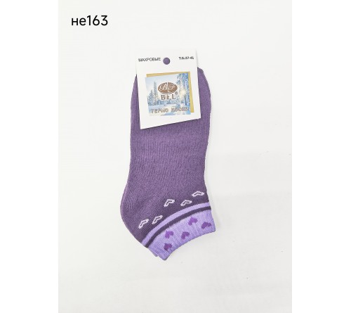 НЕ163  Носки женск укороч.махра Сердечки  BFL